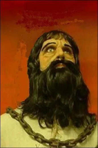 Quel est le nom de ce moine asc&egrave;te ? Il s'est attach&eacute; &agrave; une cha&icirc;ne autour du cou, qu'il a gard&eacute;e en permanence pendant 40 ans, jusqu'&agrave; sa mort ?