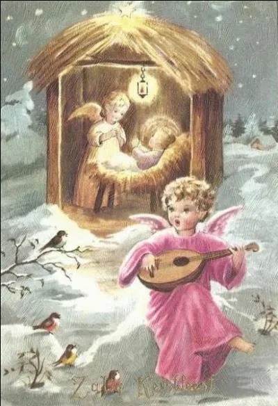 Dans quel cantique de Noël entend-on "Mille anges divins, mille séraphins, viennent à l'entour de ce grand dieu d'amour" ?