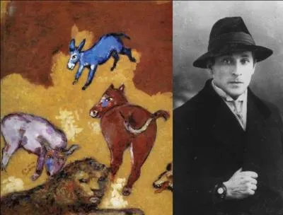 En 1923, Chagall fait la connaissance de Ambroise Vollard, qui lui commande trente gouaches et cent eaux-fortes illustrant les Fables de La Fontaine. Quelle fable représente cette gouache ?