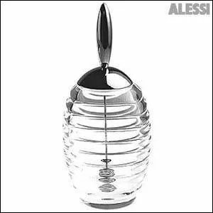 A votre avis, que contient ce tr&egrave;s joli r&eacute;cipient, �uvre de la fabrique italienne Alessi, qui fait intervenir de nombreux artistes designers&nbsp; ?