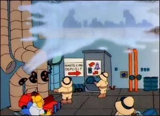 Dans l'épisode 3, que fait Homer pour la ville ?