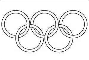 Les couleurs des anneaux du drapeau olympique sont bleu, noir, rouge, jaune et vert.