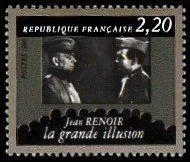 Ce timbre de 1986 en hommage à Jean Renoir illustre le film "La Grande Illusion", en quelle année ce film est-il sorti sur les écrans ?