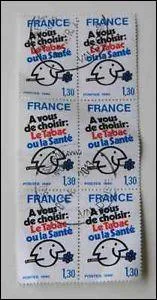 En 1980 fut émis ce timbre contre le tabagisme, quelle loi ne lutta pas contre ce fléau ?