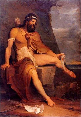 Qui est ce célèbre archer grec ? Il utilise l'arc et les flèches donnés par Héraclès. Il sera isolé sur une île à cause d'une blessure, il participera à la fin de la guerre de Troie et tuera le fameux Pâris.