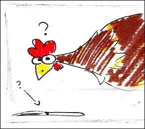 Rassurés, vous n'êtes donc pas des « gallinacées » qui auraient trouvé un couteau !