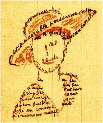 Guillaume Apollinaire a écrit dans sa lettre à Lou : "Oui, ma Lou, tu es ma Lou à moi, ma chose vivante que j'aime infiniment, mon ... précieux."