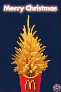 Ce sapin est comestible (enfin si on veut). Quel est l'aliment détourné qui sert à sa structure ?