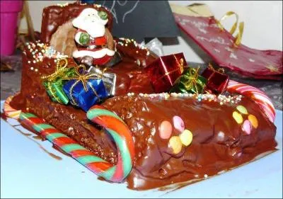 Si tout n'est pas comestible, dans quel aliment est réalisé principalement ce traîneau ?