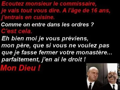 Qui donne la réplique en lettres blanches ?