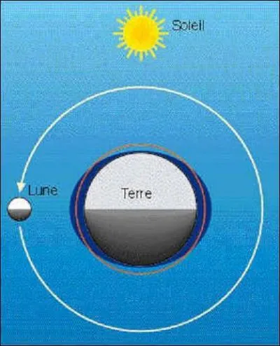 Sur l'image, la lune est-elle en syzygie ou en quadrature ?