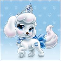 Comment s'appelle cette petite chienne ? Indice : elle est l'animal d'une princesse qui perd souvent sa "pantoufle" !