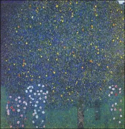 Quel artiste a peint "Rosiers sous les arbres" ?