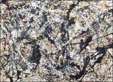 Quel artiste est à l'origine de "Peinture (Argent sur noir, blanc, jaune et rouge)" ?