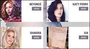 Qui est l'artiste féminine internationale de l'année ?