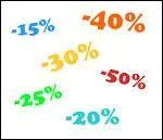 Une veste de 50 est soldée à 35. Quel est le pourcentage de la réduction ?