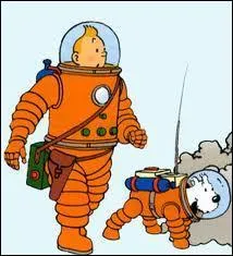 Nous sommes arrivés ! Moquette posa le premier pied sur la planète. Quel héros de BD pose son pied sur la Lune ?