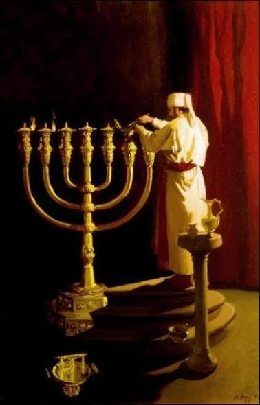 Sur les sept lumières du chandelier sacré appelé "menorah", quelle est celle qui représente Moïse ?