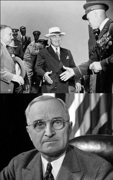 Allons aux Etats Unis ! C'est le remplaçant officiel ! Le problème est qu'il a réellement remplacé le titulaire, sans rien savoir (ou presque) des affaires civiles et militaires de son pays. Il sera mis au courant de l'existence de certaines armes qu'après son intronisation. Qui est-il ?