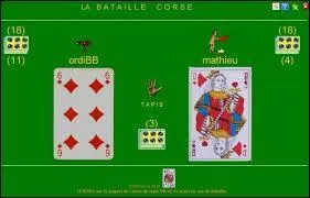 Au jeu de la bataille, le gagnant est celui qui n'a plus aucune carte en sa possession.