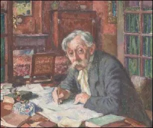 Qui a peint Emile Vernhareen écrivant ?