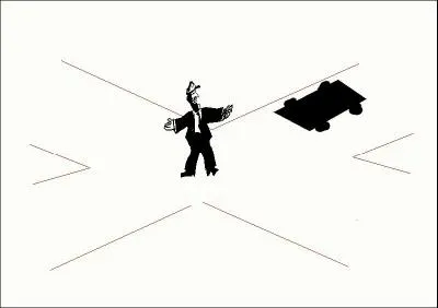 Je vais tout droit. Je dois :