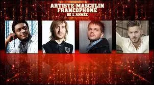 Qui est l'artiste masculin francophone de l'année ?