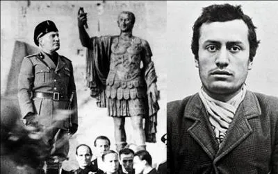Allons en Italie ! Il d&eacute;sire recr&eacute;er l'Empire romain. Il sera le mentor politique d'un autre dictateur qui le d&eacute;passera. Lorsqu'il fera entrer en guerre son pays, il sera souvent oblig&eacute; d'appeler son alli&eacute; nazi &laquo; &agrave; l'aide &raquo;, suite &agrave; son incomp&eacute;tence et la mauvaise pr&eacute;paration de ces arm&eacute;es ! Qui est-il ?