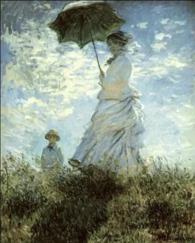 Qui de Manet ou Monet a peint en 1875 ce tableau nommé : "La Promenade", peinture sur laquelle sont représentés la femme et le fils de l'artiste ?