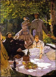 Ce "Déjeuner sur l'herbe" a été peint en 1866. Le peintre a voulu produire son propre effet, non en choquant, mais en représentant une douzaine de personnages grandeur nature, avec un grand souci du détail, dans une lumière naturelle. Qui est ce peintre ?