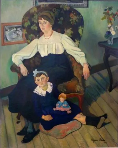 Qui a peint Marie Coca et sa fille Gilberte tenant une poupée ?