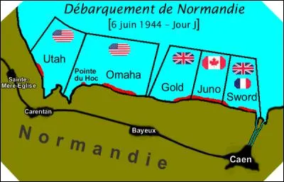 Quelles plages relient Carentan pour ne former qu'une seule et même tête de pont ?