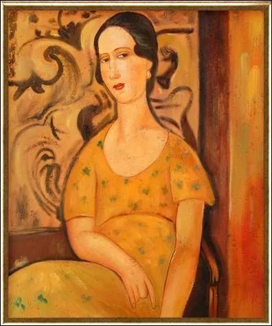 Qui a peint "Femme avec une robe jaune" ?