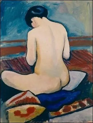 Qui est l'auteur de ce " Nu assis aux coussins " très onirique et charnel, datant de la période fauviste de l'artiste ?