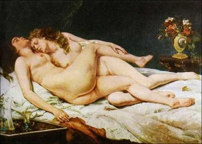 Ce tableau du XIXe siècle, dont les détails véhiculent déjà à l'époque une forte charge érotique, a été exécuté par quel peintre ?