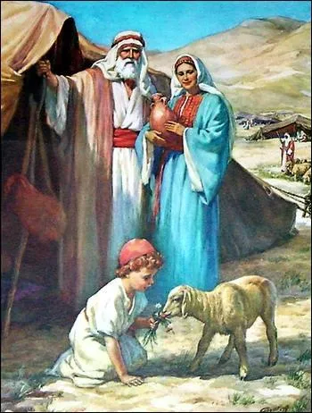 Par la suite enfin son épouse, à un âge avancé, enfantera d'un fils qui sera le point départ du peuple hébraïque ; quel est son nom ?