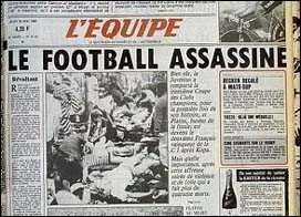 29 mai, la honte du foot, le drame du Heysel. Une émeute mortelle au stade du Heysel à Bruxelles lors de la finale de la Coupe d'Europe de 
football : 38 morts et 200 blessés. Le bilan de la bêtise humaine en...