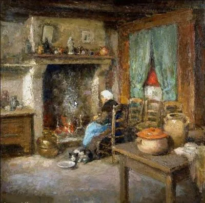 Qui a peint cette femme près de la cheminée ?