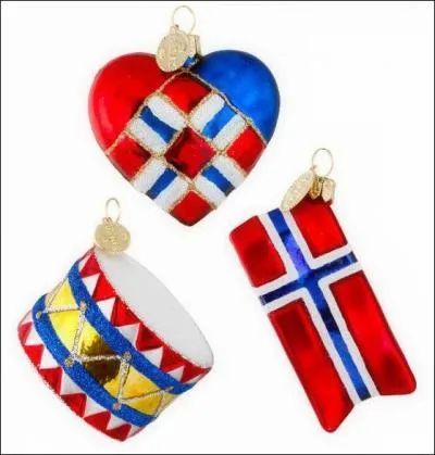 Pour un sapin traditionnel et nordique, voici les boules de Noël dont les couleurs trahissent la nationalité (regardez le drapeau). Elles sont... ?