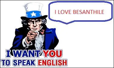 Dans le pseudonyme "Besanthile", on entend la préposition "sans". Comment la traduirez-vous en anglais ?