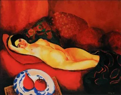 Qui a peint Nu au divan rouge ?