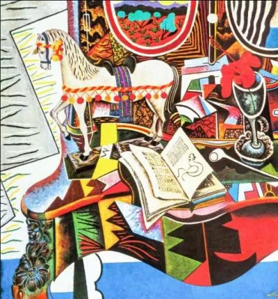 Qui a peint Cheval Pipe et fleur rouge ?