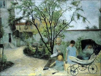 Qui a peint sa famille dans un jardin ?