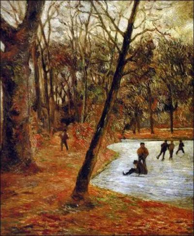 Qui a peint Patineurs dans le parc de Frederiksberg ?