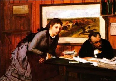 Qui a peint cet homme devant son journal sur cette toile intitulée "La bouderie" ?