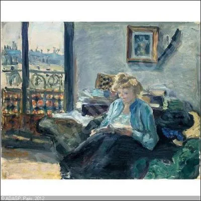 Qui a peint "Femme blonde lisant le journal" ?