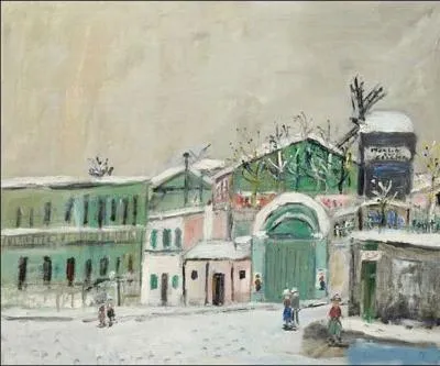 Qui a peiint Le moulin de la Galette sous la neige ?