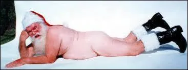 Afin d'émoustiller au maximum la donzelle, papa Noël agrémenta son message d'une photo de lui des plus suggestives. En effet, il y apparaissait nu comme un :