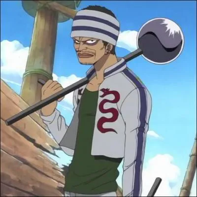 Comment s'appelle la personne de l'équipage de Krieg que Sanji a sauvée (en lui donnant à manger) ?