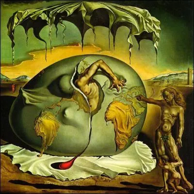 Qui a peint "Enfant géopolitique observant la naissance de l'homme nouveau" ?